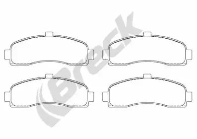 21626 00 702 00 BRECK Комплект тормозных колодок, дисковый тормоз